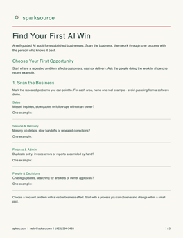 Preview of the self-guided audit